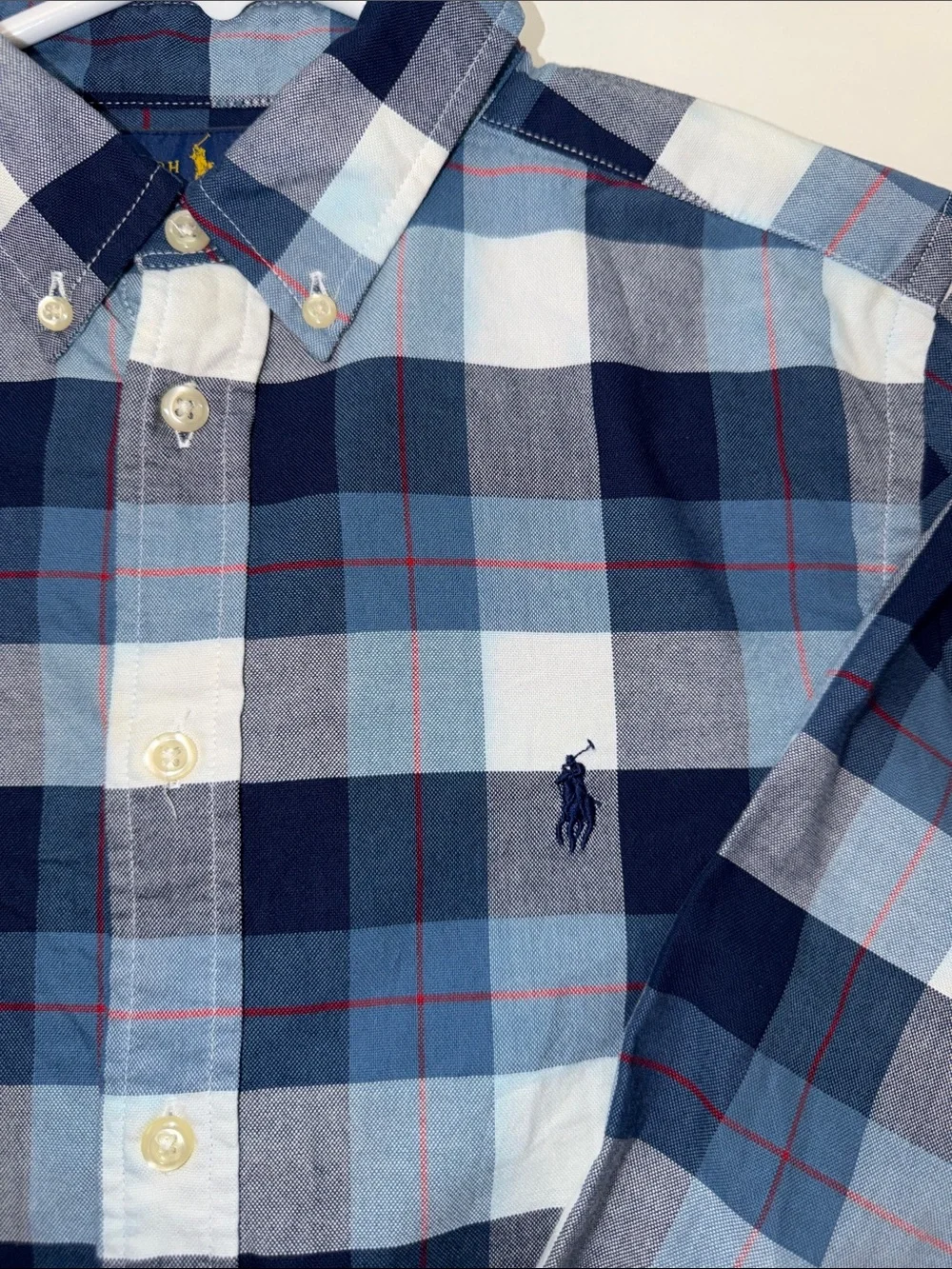 Ralph Lauren Blue Plaid Button-Down Shirt